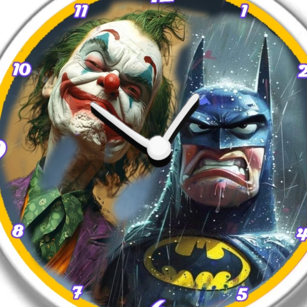 Batman and Joker Wall Clock